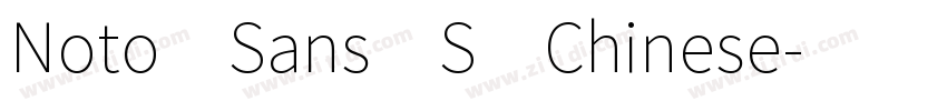 Noto Sans S Chinese字体转换
